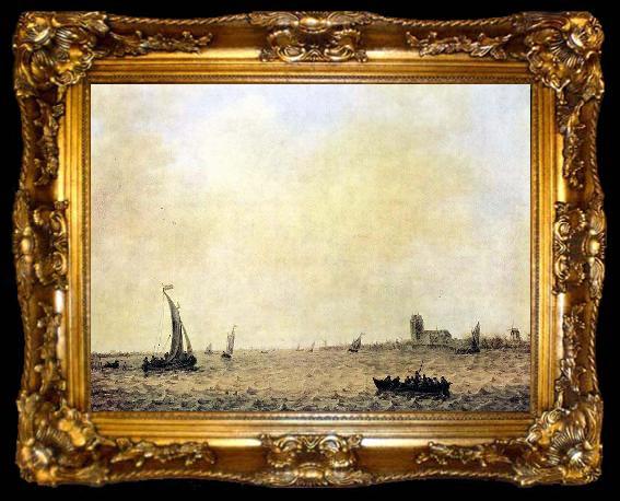 framed  Jan van Goyen View of Dordrecht from the Oude Maas, ta009-2